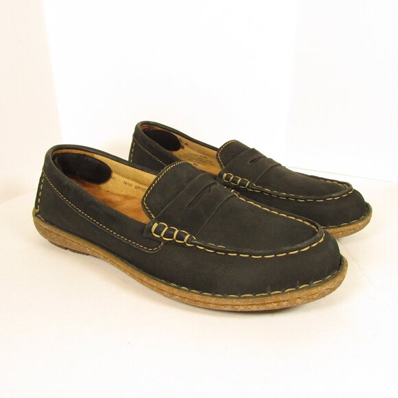 BORN Women's Nerina Suede Penny Loafers, Black, Size 8.5 - Picture 2 of 8